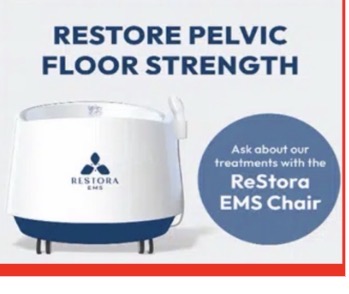 Restora EMS Chair pelvic floor wellness device